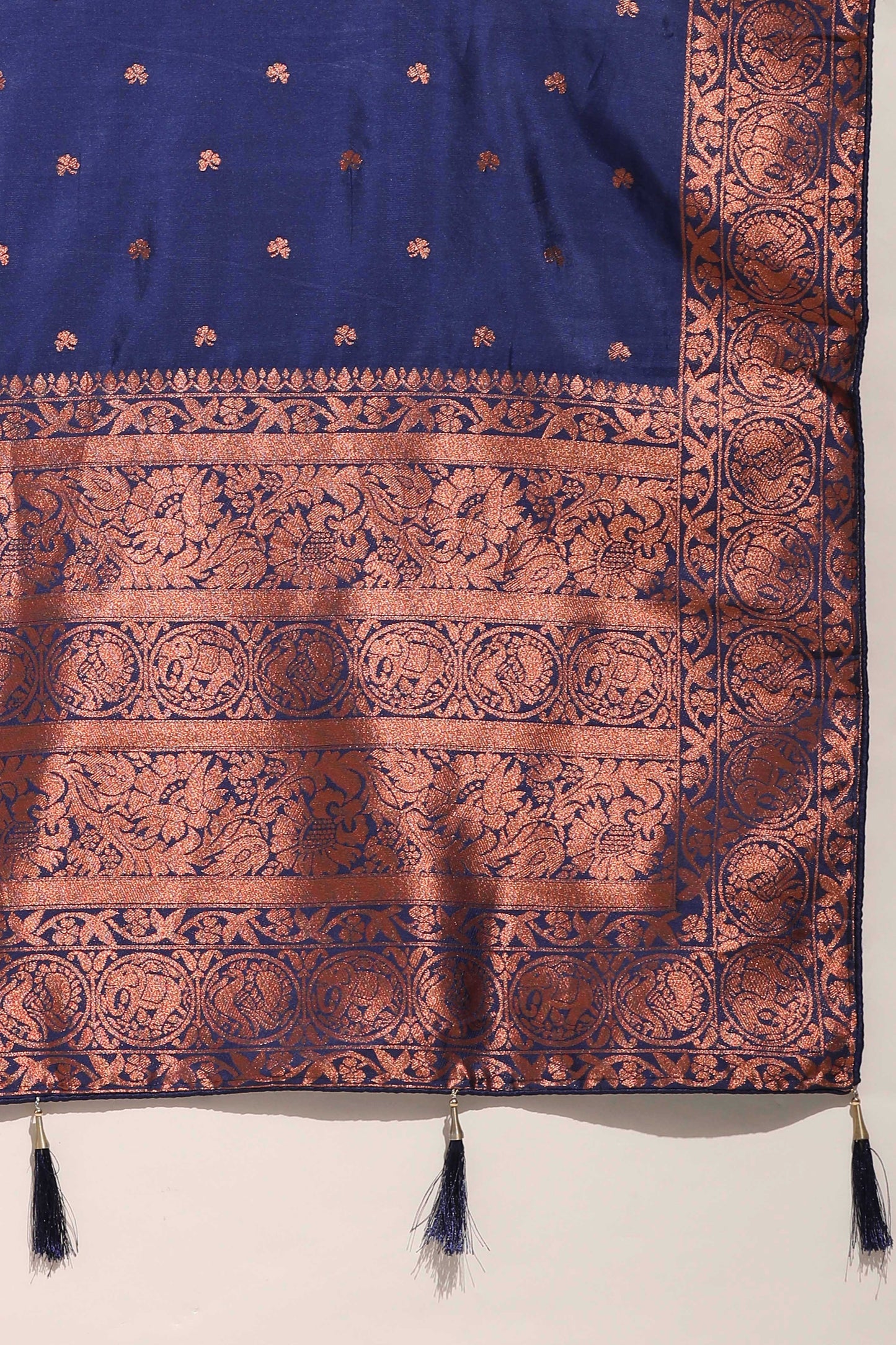 Clover Woven with Zari Work Semi-Stitched Half Saree with Dupatta
