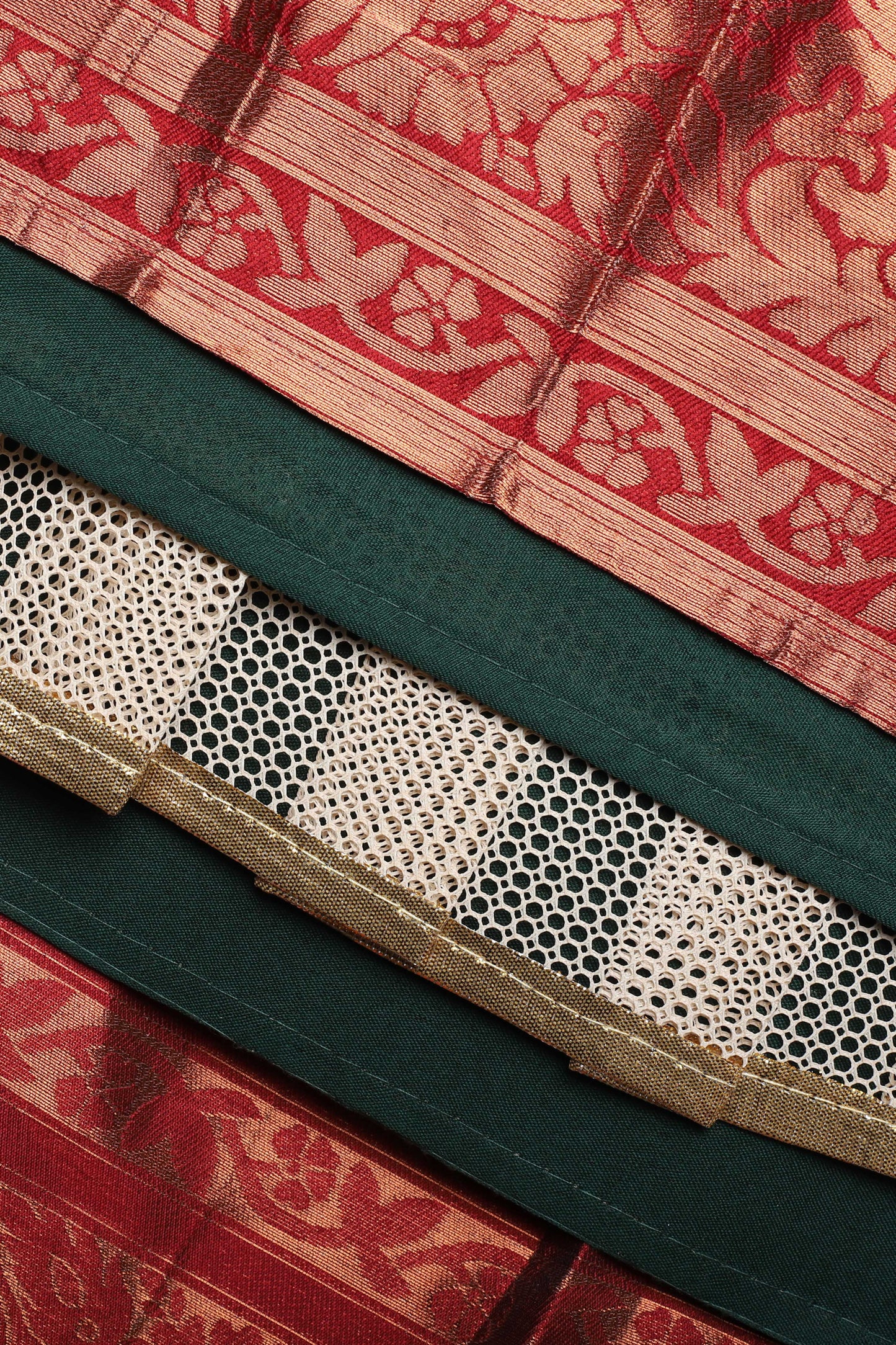 Clover Woven with Zari Work Semi-Stitched Half Saree with Dupatta