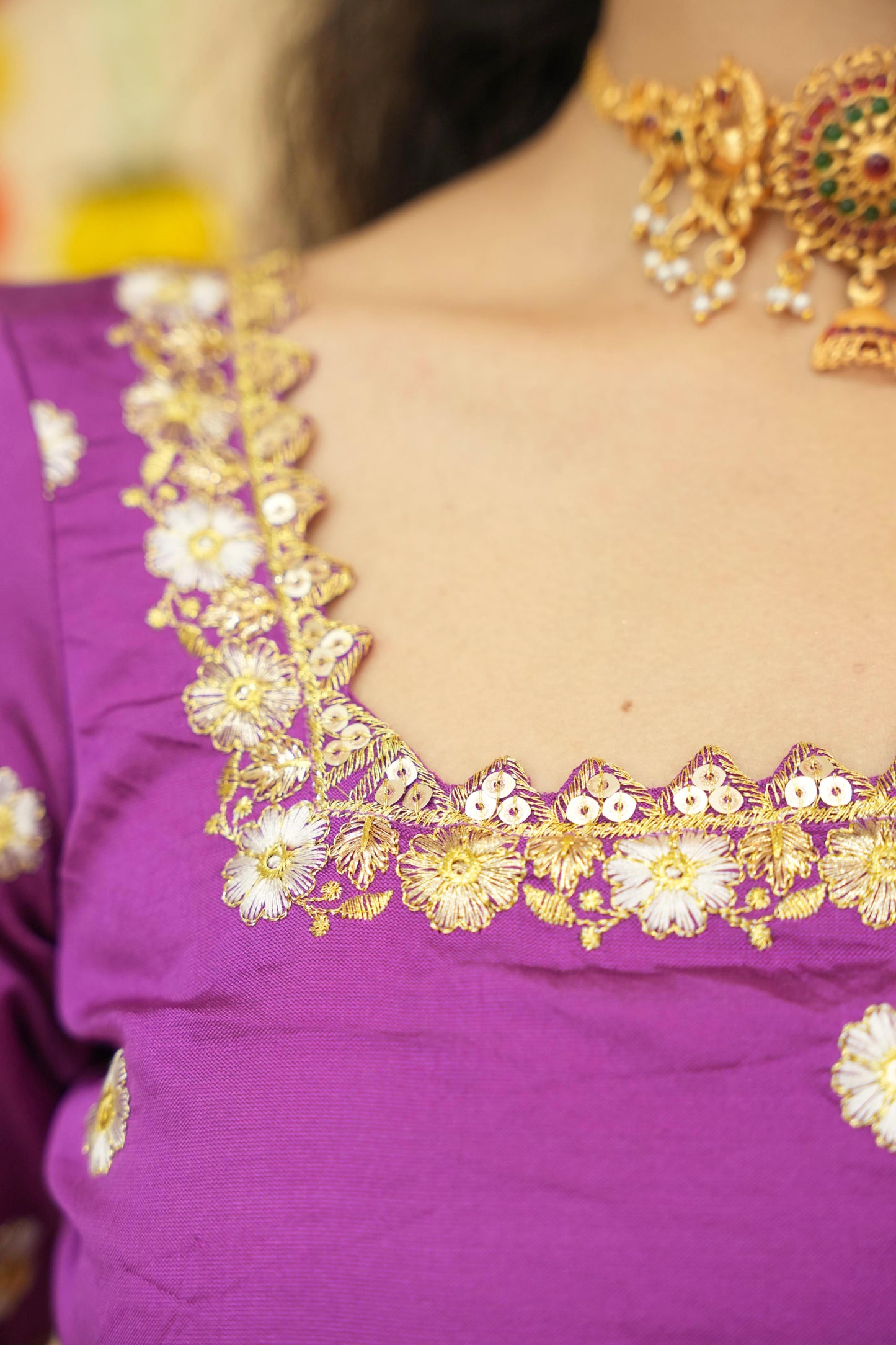 Premium Zari Half Saree with Embroidery Blouse & Rangoli Embroidery Dupatta