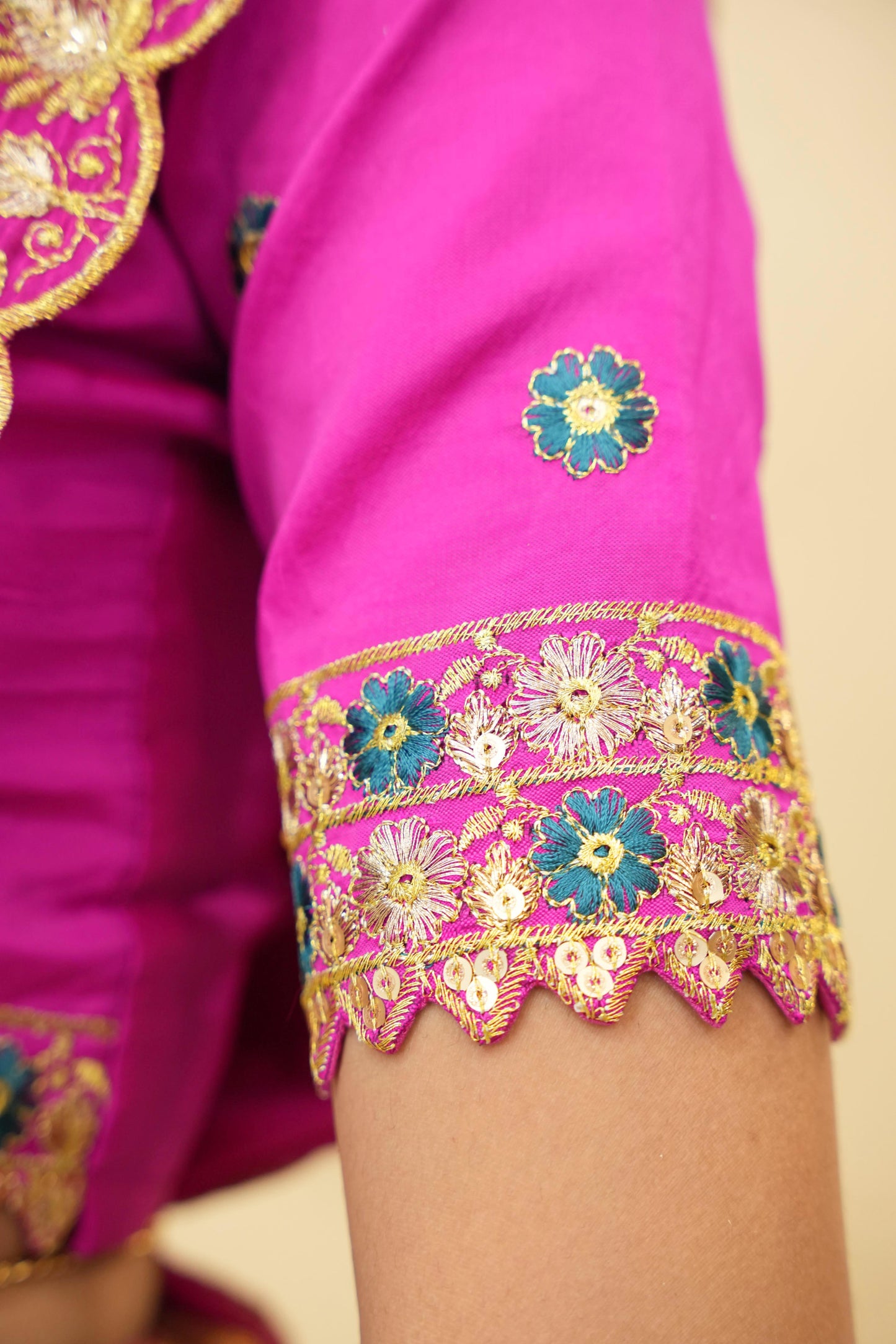 Premium Zari Half Saree with Embroidery Blouse & Rangoli Embroidery Dupatta